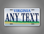 Virginia State License Plate Scenic Mountains 