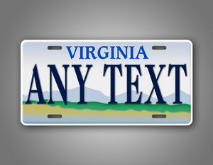 Virginia State License Plate Scenic Mountains 