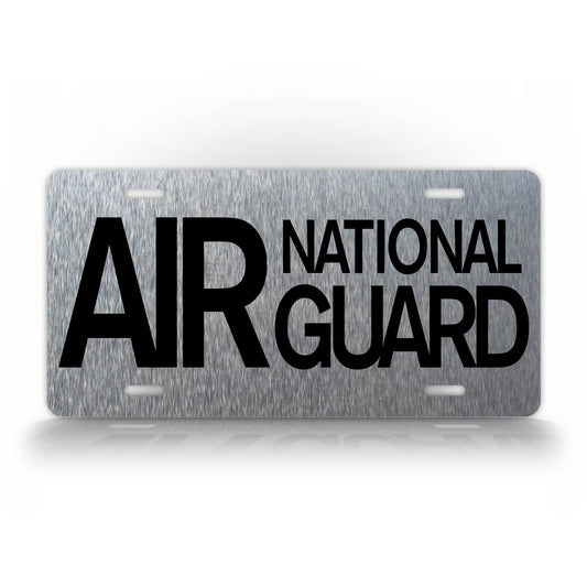 Air National Guard Silver License Plate