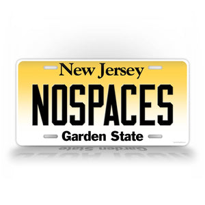 Customized New Jersey License Plate 