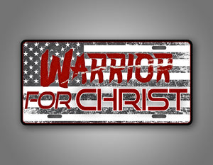 Warrior For Christ Christian License Plate