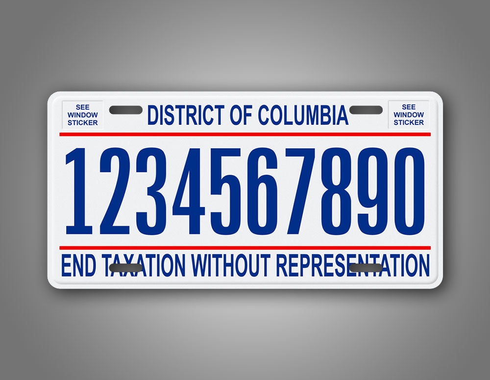 Custom Novelty District Of Columbia Personalized Auto Tag 