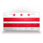Washington D.C. District Of Columbia Flag Weathered Metal License Plate