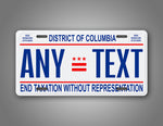 Personalized District Of Columbia Custom License Plate 