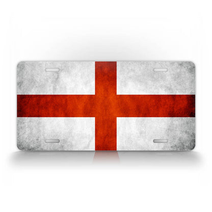 Textured St Georges Cross License Plate 