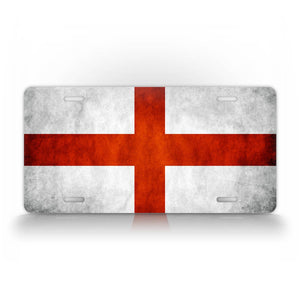 Textured St Georges Cross License Plate 