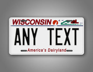 Custom Text Novelty Wisconsin State License Plate