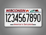 Personalized Wisconsin State Auto Tag 