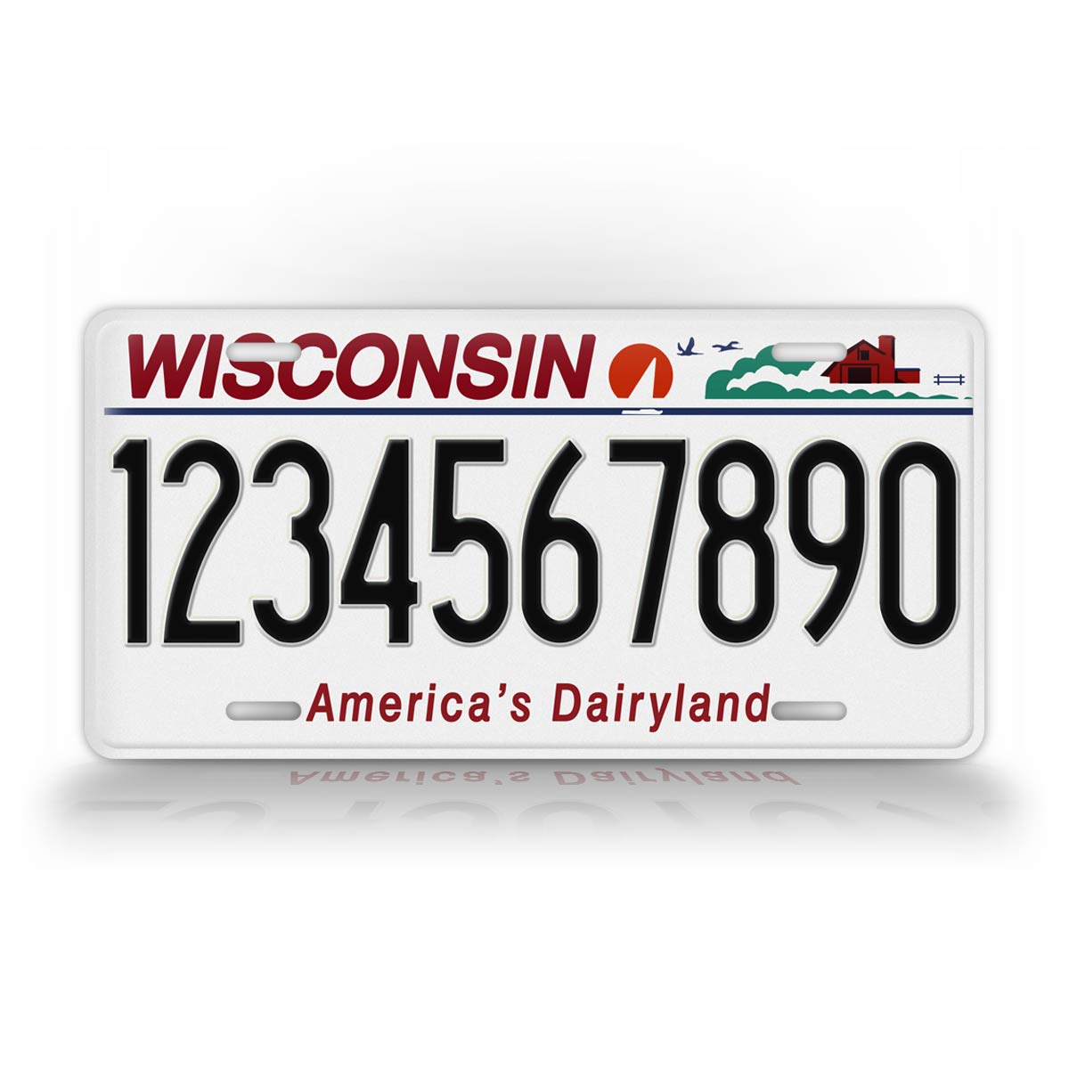 Personalized Any Text Wisconsin State Auto Tag
