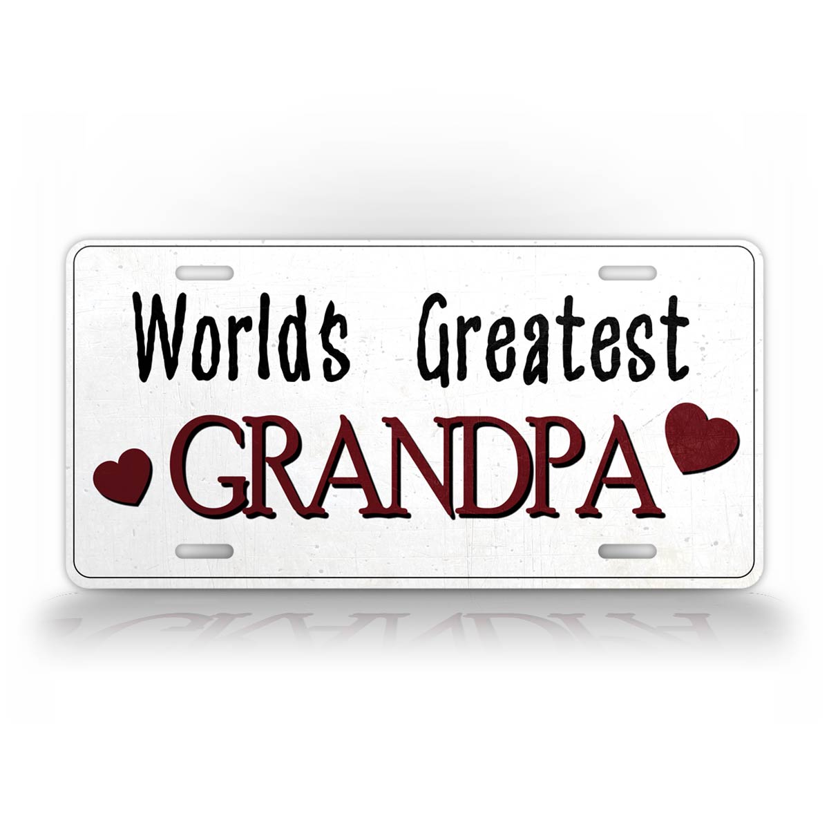 Worlds Greatest Grandpa Cute License Plate Auto Tag 