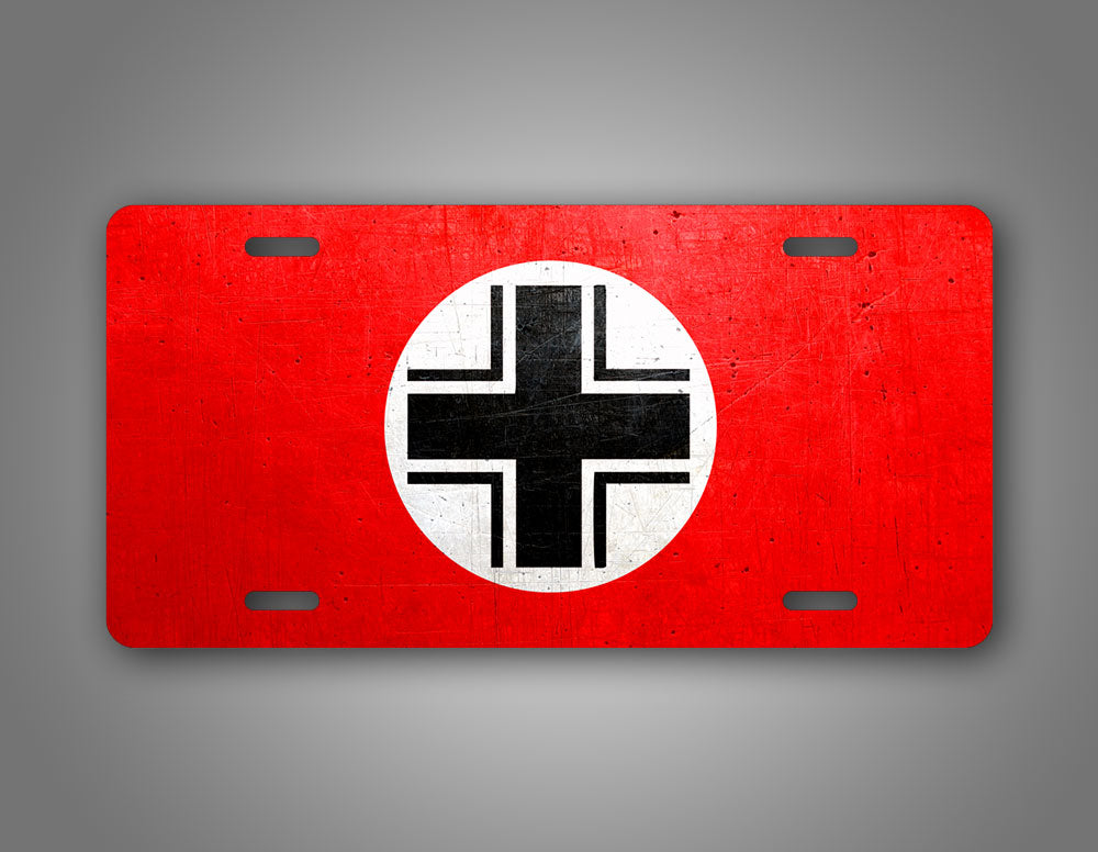 WW2 German Vehicle Cross Flag Auto Tag 