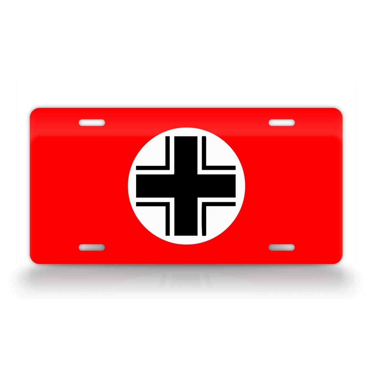 WWII German Vehicle Identification Flag License Plate 