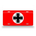 WWII German Vehicle Identification Flag License Plate 