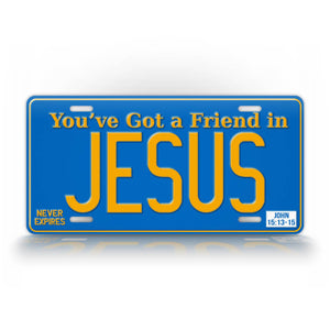 You've Got A Friend In Jesus Christian License Plate