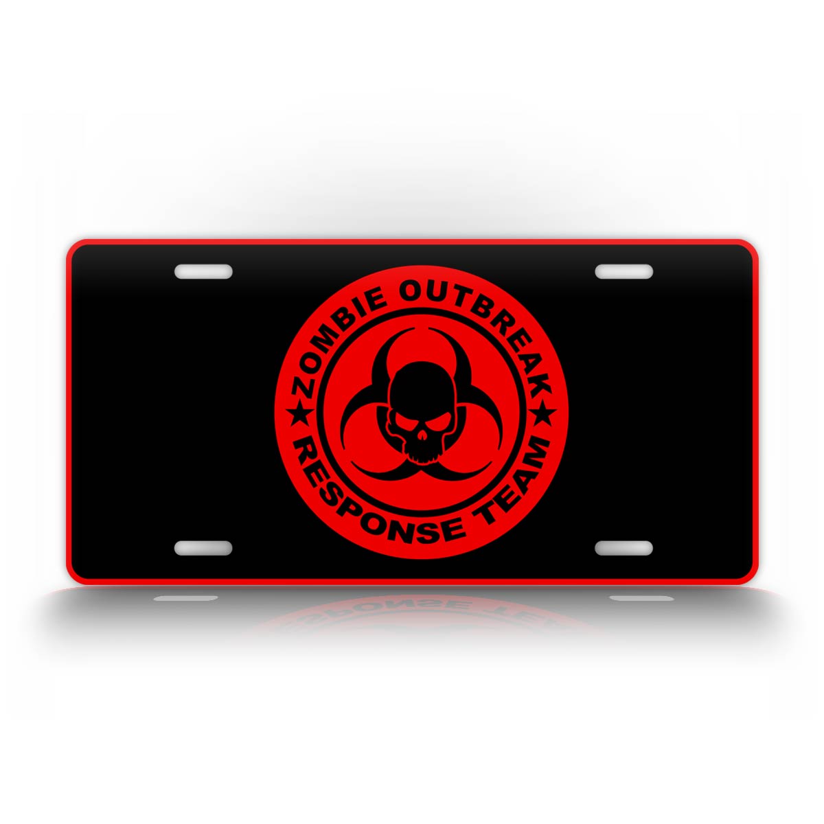 Red Zombies License Plate