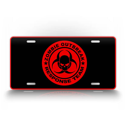 Red Zombies License Plate