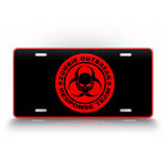 Red Zombies License Plate